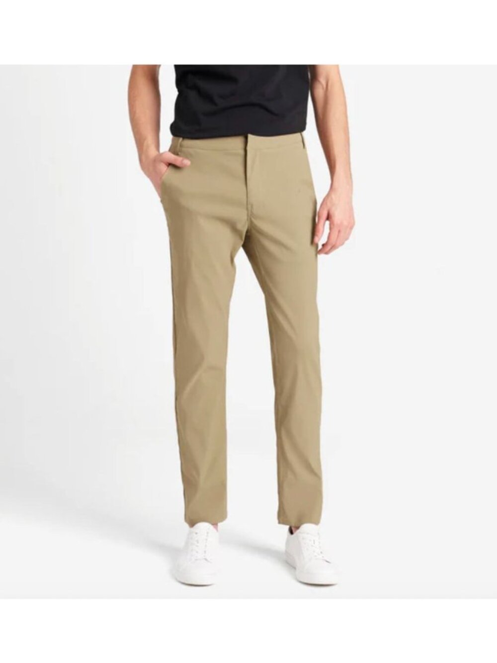 KENNETH COLE slim fit tech chino pants in tan size L